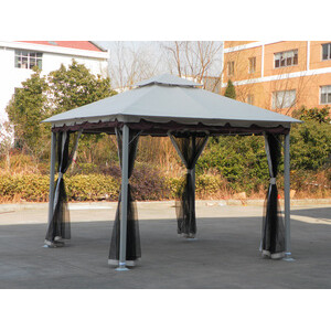 Gazebo Acciaio 3x3m Doha Beige/Coffee