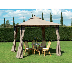 Gazebo Acciaio 3x3m Cairo Beige Scuro