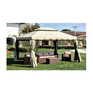 Gazebo Alluminio 3x4m Riyad Ecru