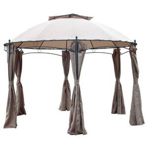 Gazebo Acciaio D 3,5m Esagonale Casablanca Beige