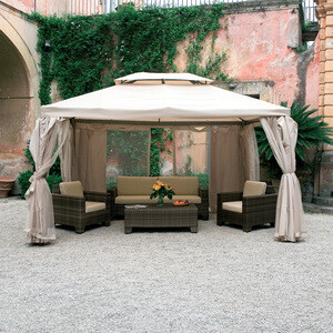 Gazebo In Alluminio 3x4m Agadir Ecrù