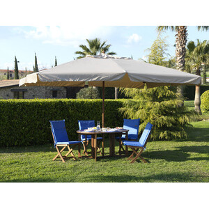Ombrellone In Legno Palo 48 Cuba 3x4m Ecru