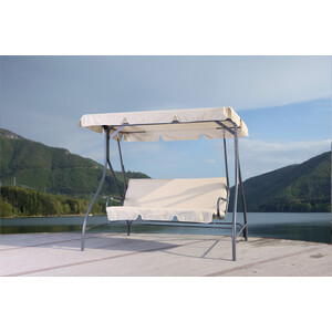 Dondolo Brezza Acciaio A 3 Posti Beige